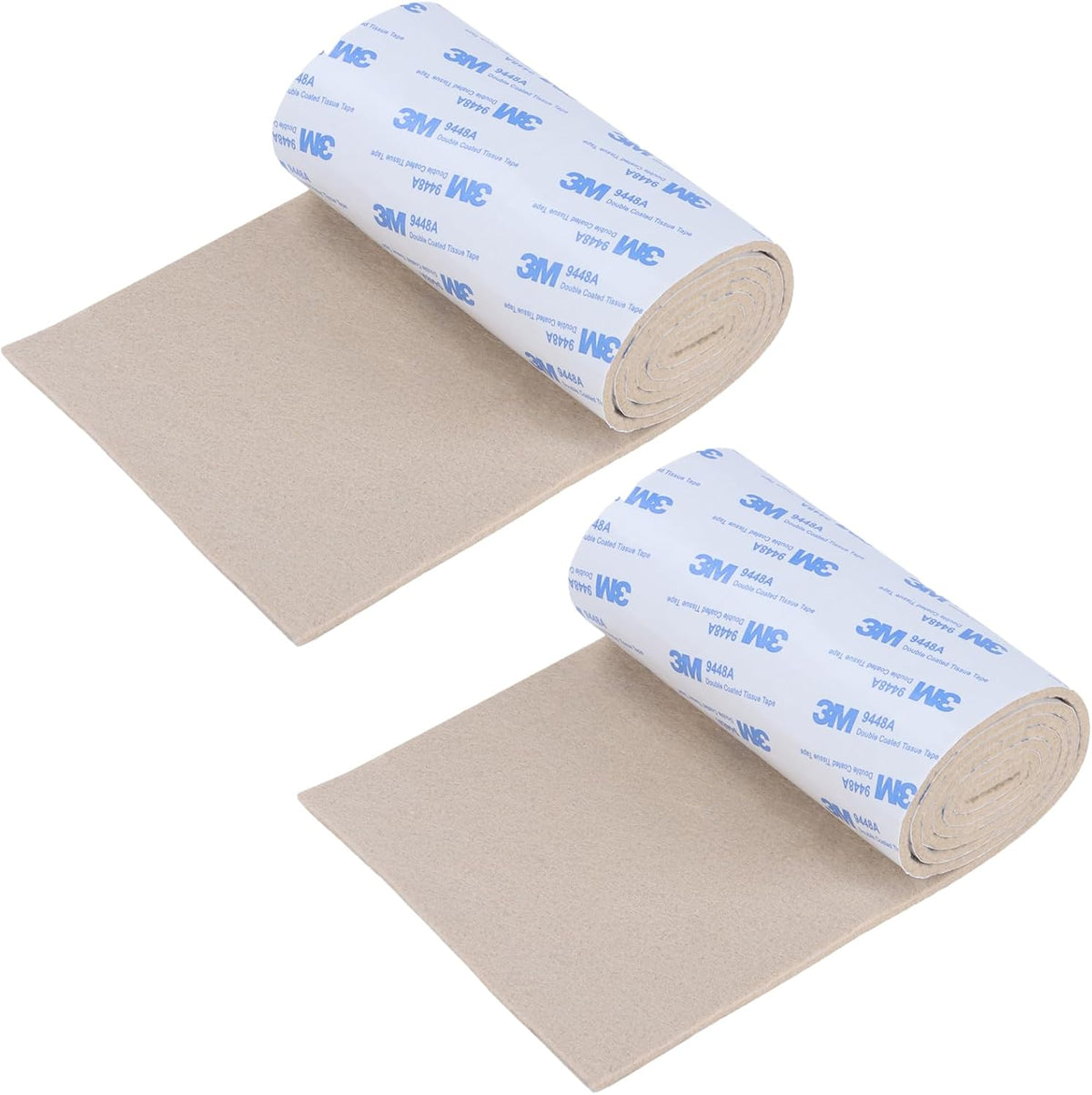Felt Furniture Pads, Non Slip Self Adhesive Cuttable Felt Tape Beige Heavy Duty Felts Strip Roll