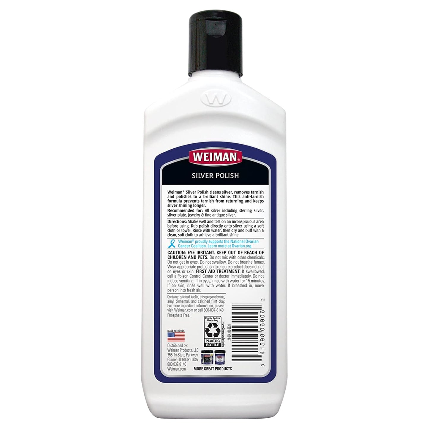 Weiman Silver Cleaner and Polish - 8 Ounce with Polishing Cloth - Ammonia Free - Polish Silver