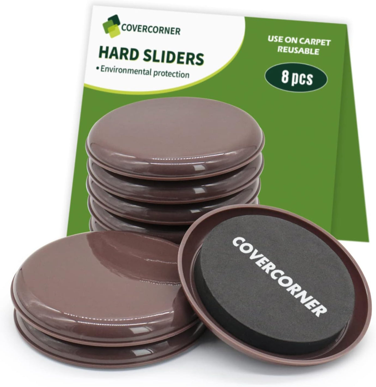 Furniture Sliders for Carpet 8 PCS - 4 3/4 inch Furniture Moving Slider Chair Legs Floors