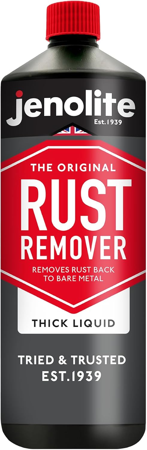 JENOLITE Rust Remover for Metal - Fast Acting No Drip Thick Liquid - Industrial Strength, Removes