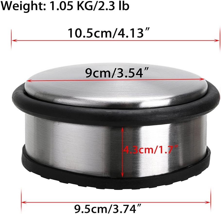 Sumnacon Heavy Duty Floor Door Stopper No Drill, Durability Stainless Steel Door Stops with