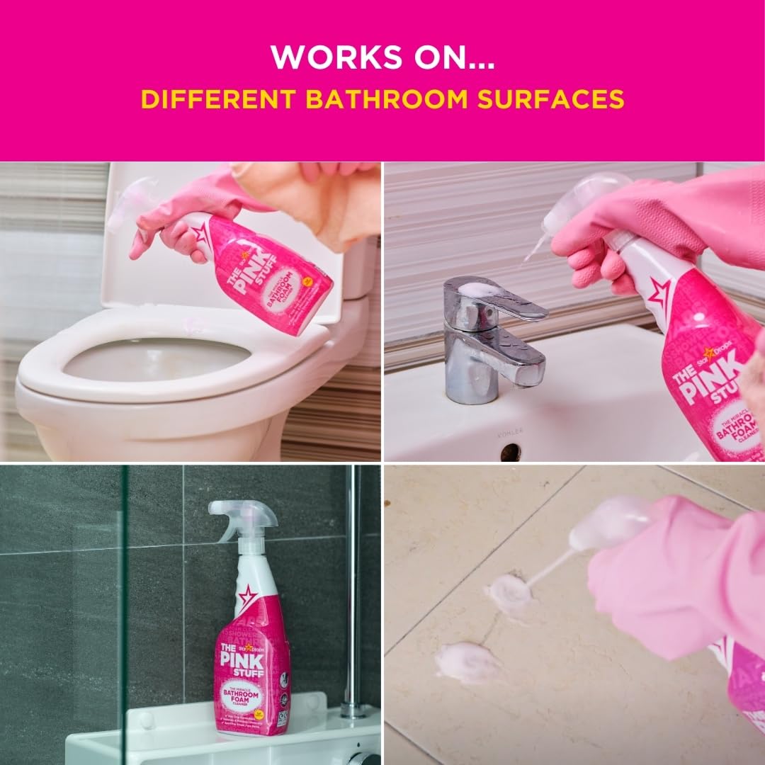 Stardrops - The Pink Stuff - Miracle Bathroom Foam Cleaner 750ml - Baths, Tiles, Soap Scum
