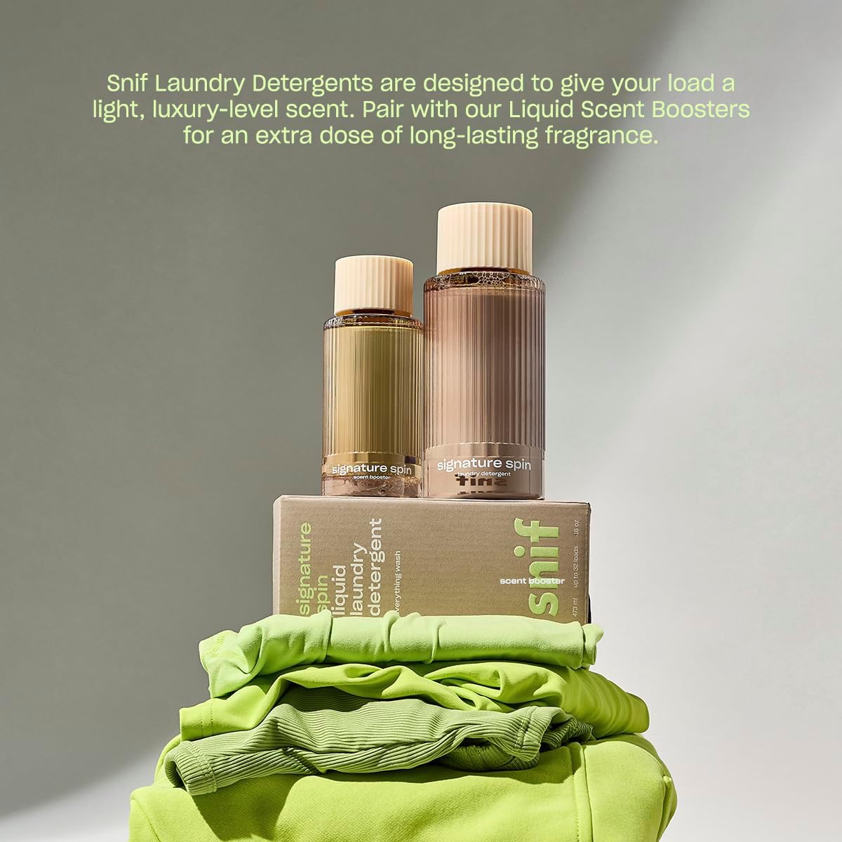 Snif Signature Spin Scent Booster, Classic, Clean and Crisp Scent, 25 Loads, Non-Irritating to