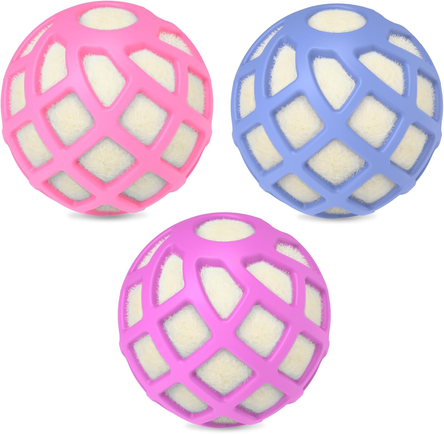 Dryer Balls – Patented Silicone Guard, Natural Wool Core, Super Anti-Tangle & Saves Drying Time