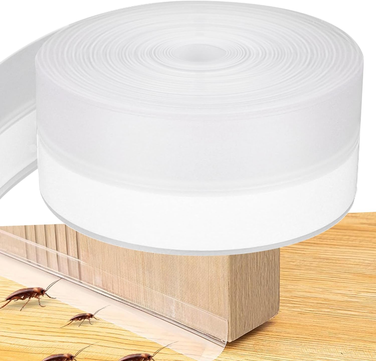 Silicone Seal Weather Stripping Tape 33 Feet Strip Bottom Draft Insulation Stopper Tape