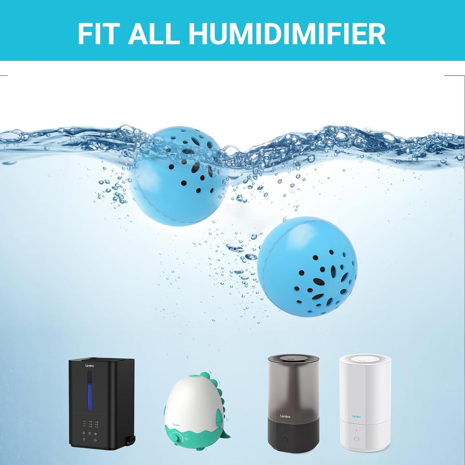 Humidifier Cleaning Ball ??Fights Mold & Odor, Prevents Hard Water Build-Up, Eliminates White Dust
