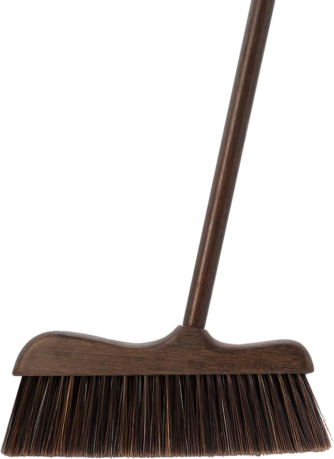Wood Angle Broom – 44.8” Wooden Handle Compact Brooms for Indoor Kitchen – Soft PP Bristles