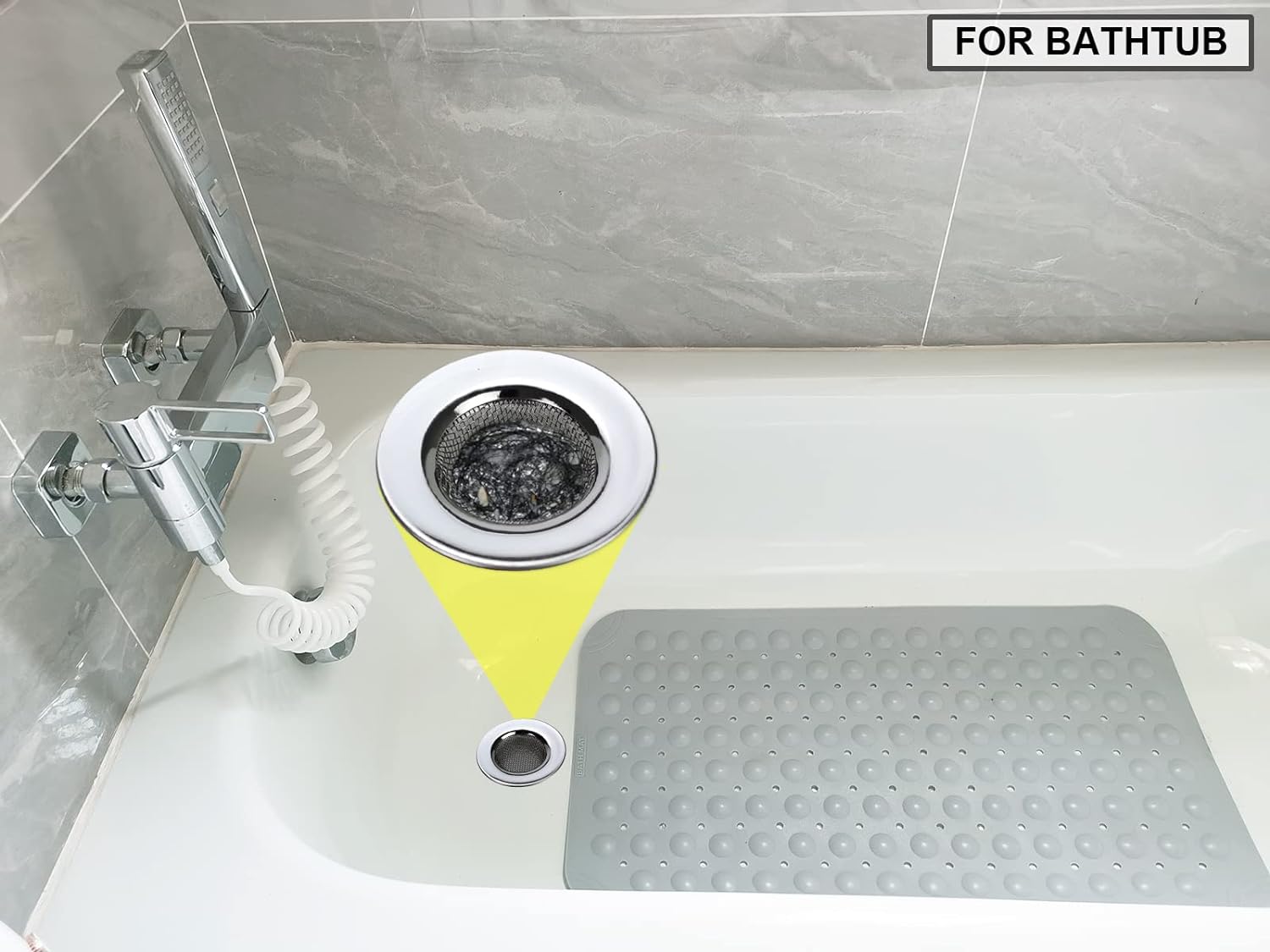 1.50" Bathtub Strainers, Bathroom Sink Strainers, Shower Drain Hair Catcher, Drain Strainer for