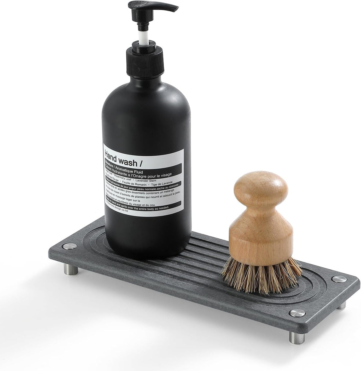 Water Absorbing Stone Sink Caddy Kitchen Sink Organizer Tray, Diatomite Bathroom Counter Tray