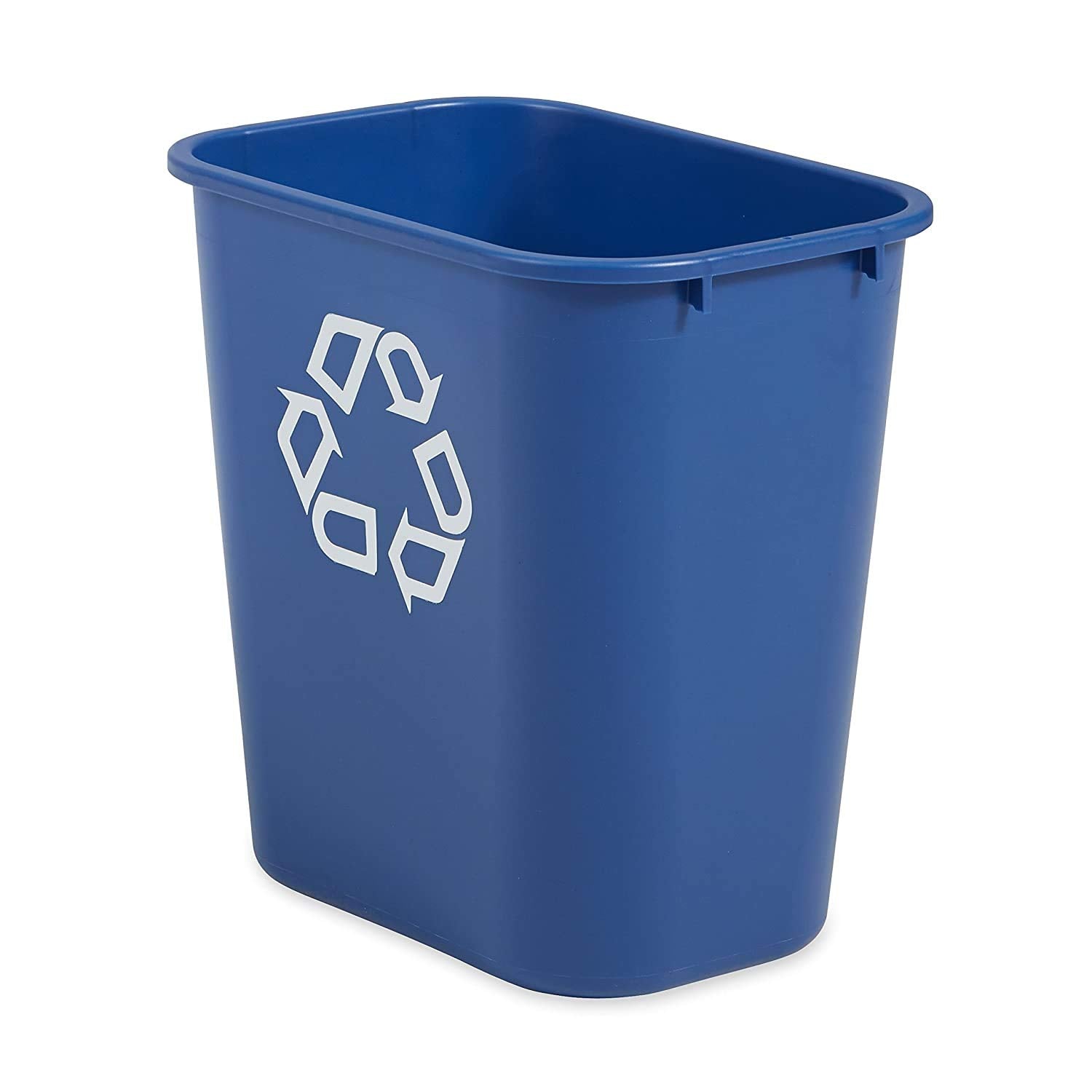 Rubbermaid Commercial Products Deskside Recycling Can, 7-Gallon/28-Quart, Blue Recycling Symbol