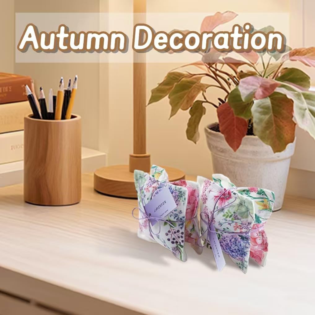 AUCUDA 4 Packs Lavender Scented Sachets Bags for Drawers and Closets, Autumn Long-Lasting Fragrance