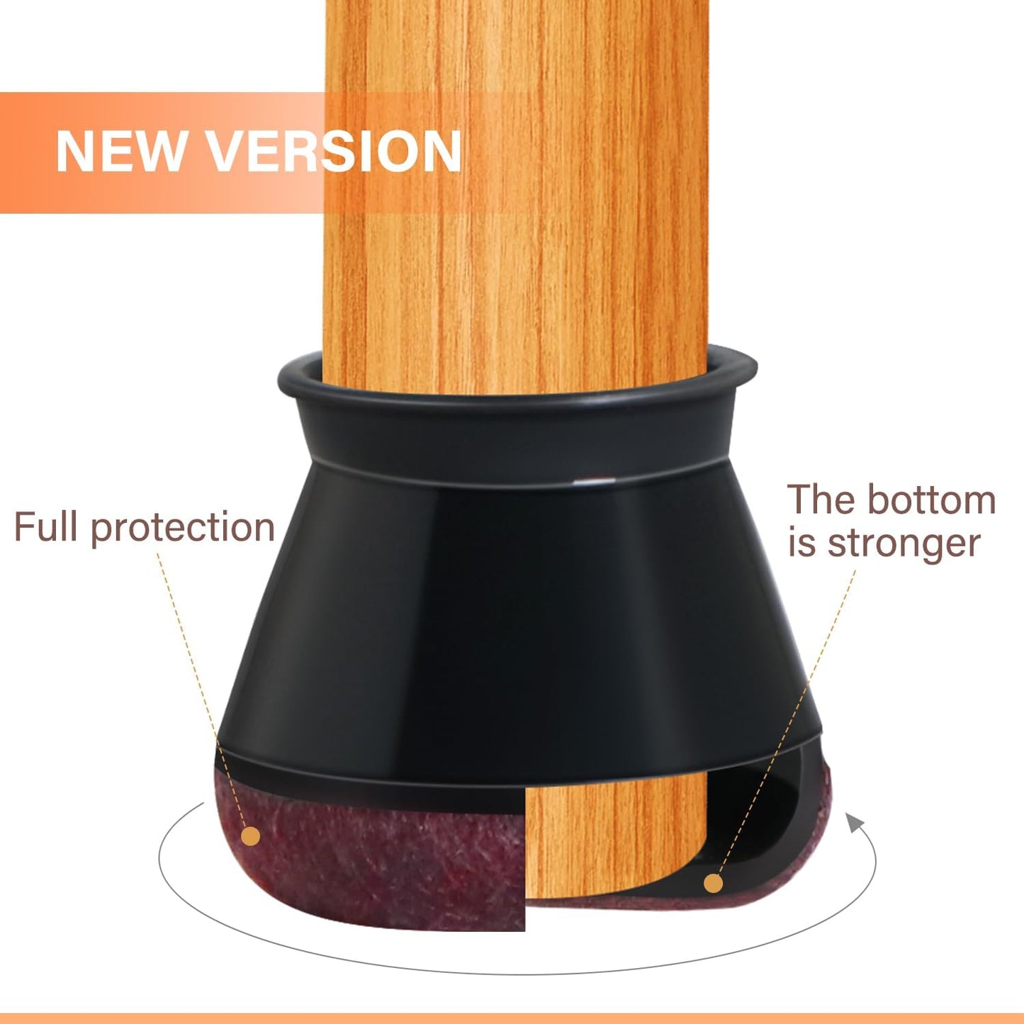Chair Leg Floor Protectors Chair Leg Protectors for Hardwood Floors Felt Silicone Caps Strengthen