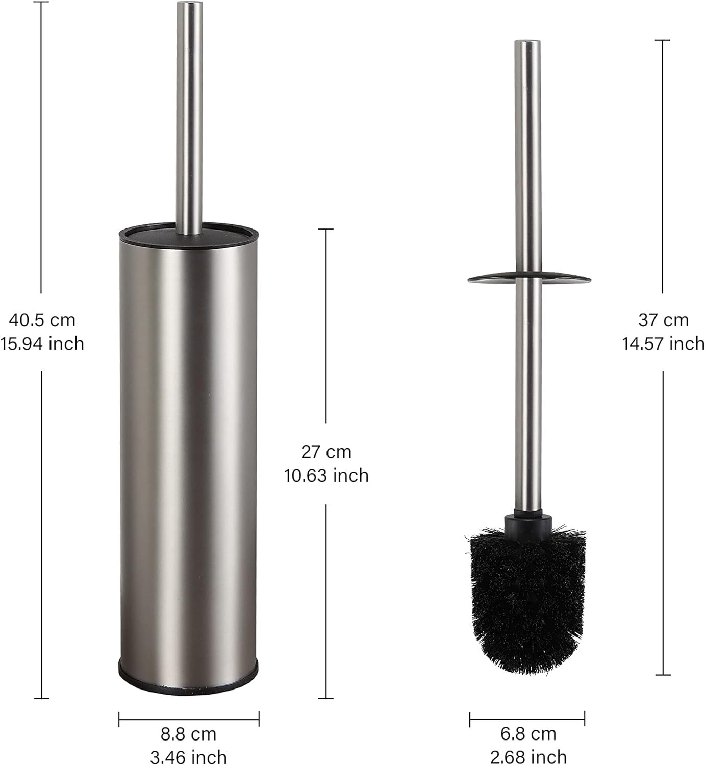 BGL Toilet Brush and Holder,Stainless Steel Toilet Brushes for Bathroom with Holder, Toilet Bowl
