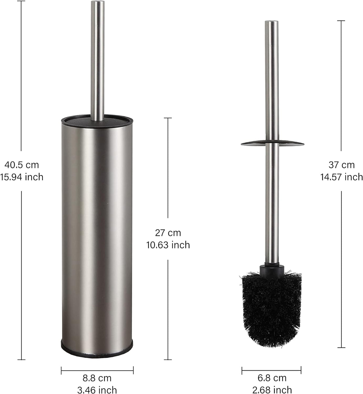 BGL Toilet Brush and Holder,Stainless Steel Toilet Brushes for Bathroom with Holder, Toilet Bowl