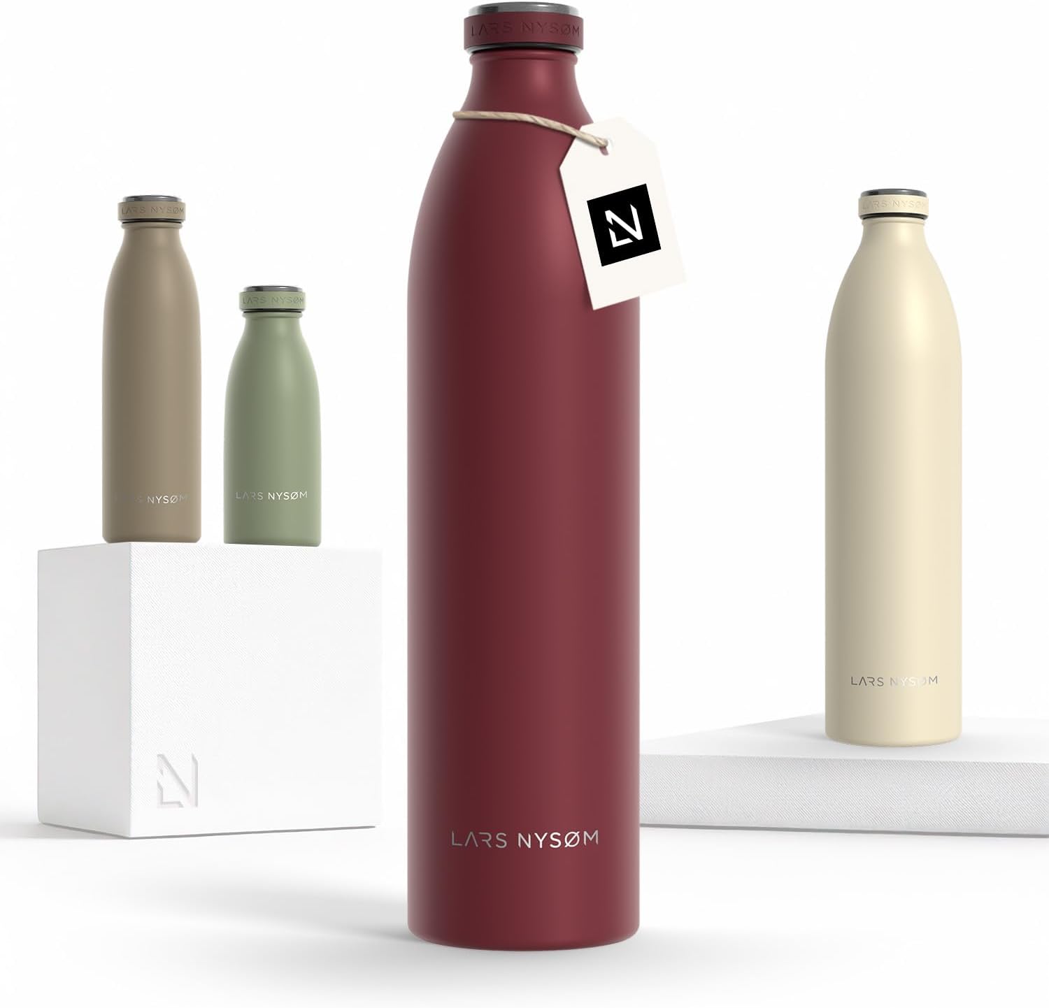 LARS NYSØM Stainless Steel Insulated XL Water Bottle 12oz 17oz 25oz 34oz 51oz | Insulated Thermo