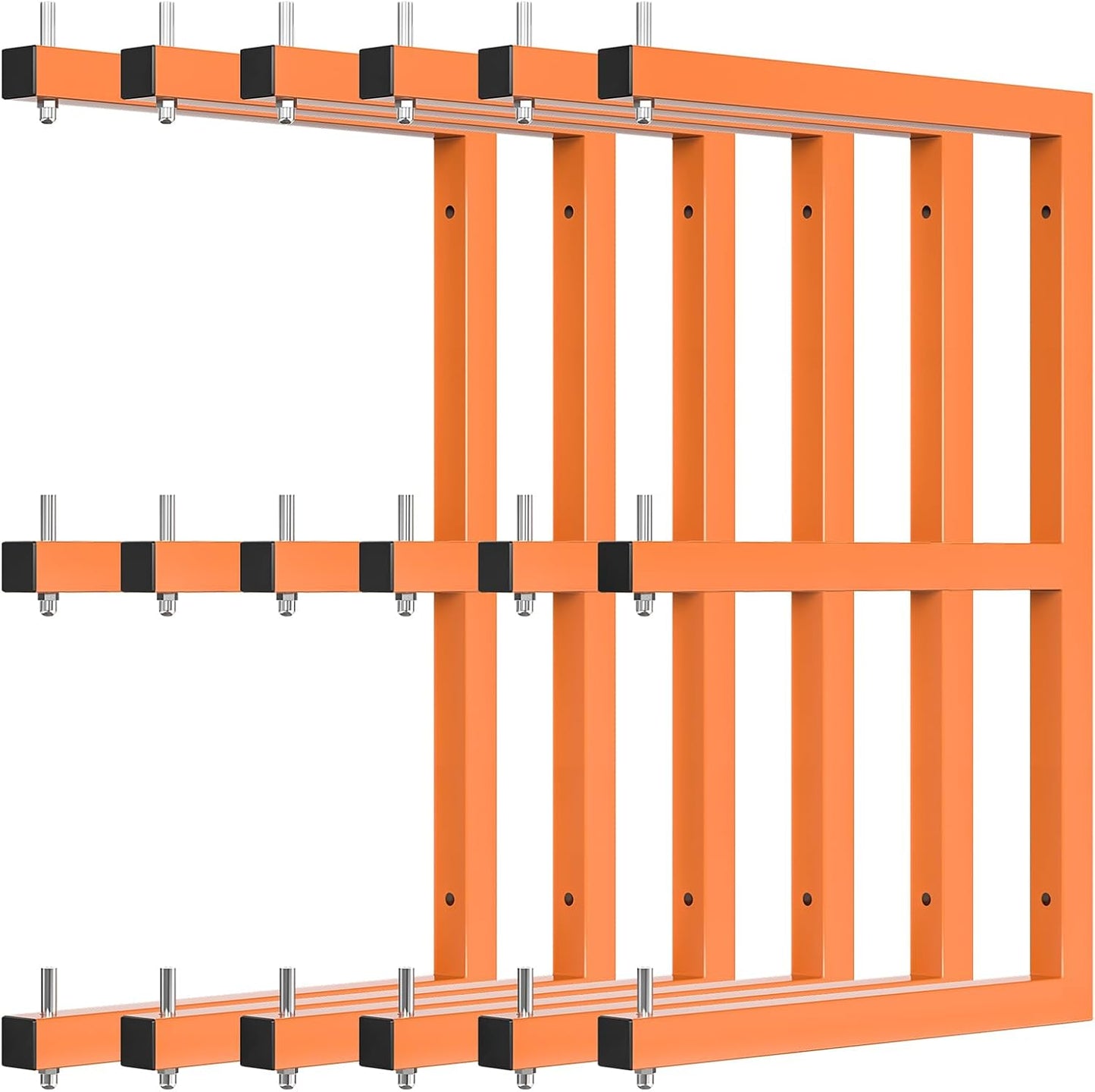 Lumber Rack Wall-Mounted Lumber Storage Rack, Heavy Duty Wood Storage Racks with 9-Level System