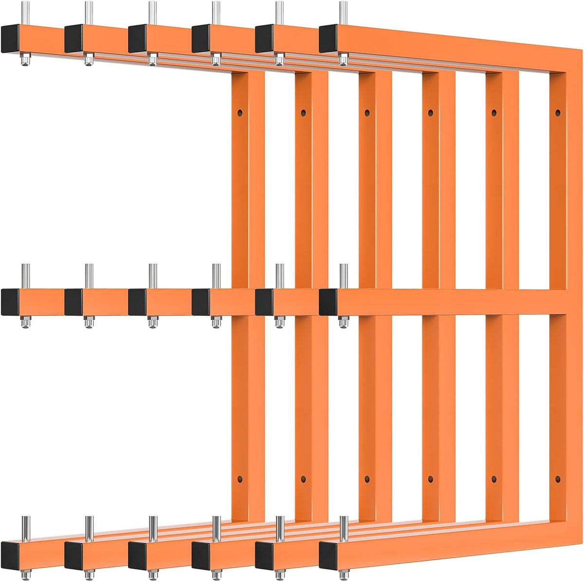 Lumber Rack Wall-Mounted Lumber Storage Rack, Heavy Duty Wood Storage Racks with 9-Level System