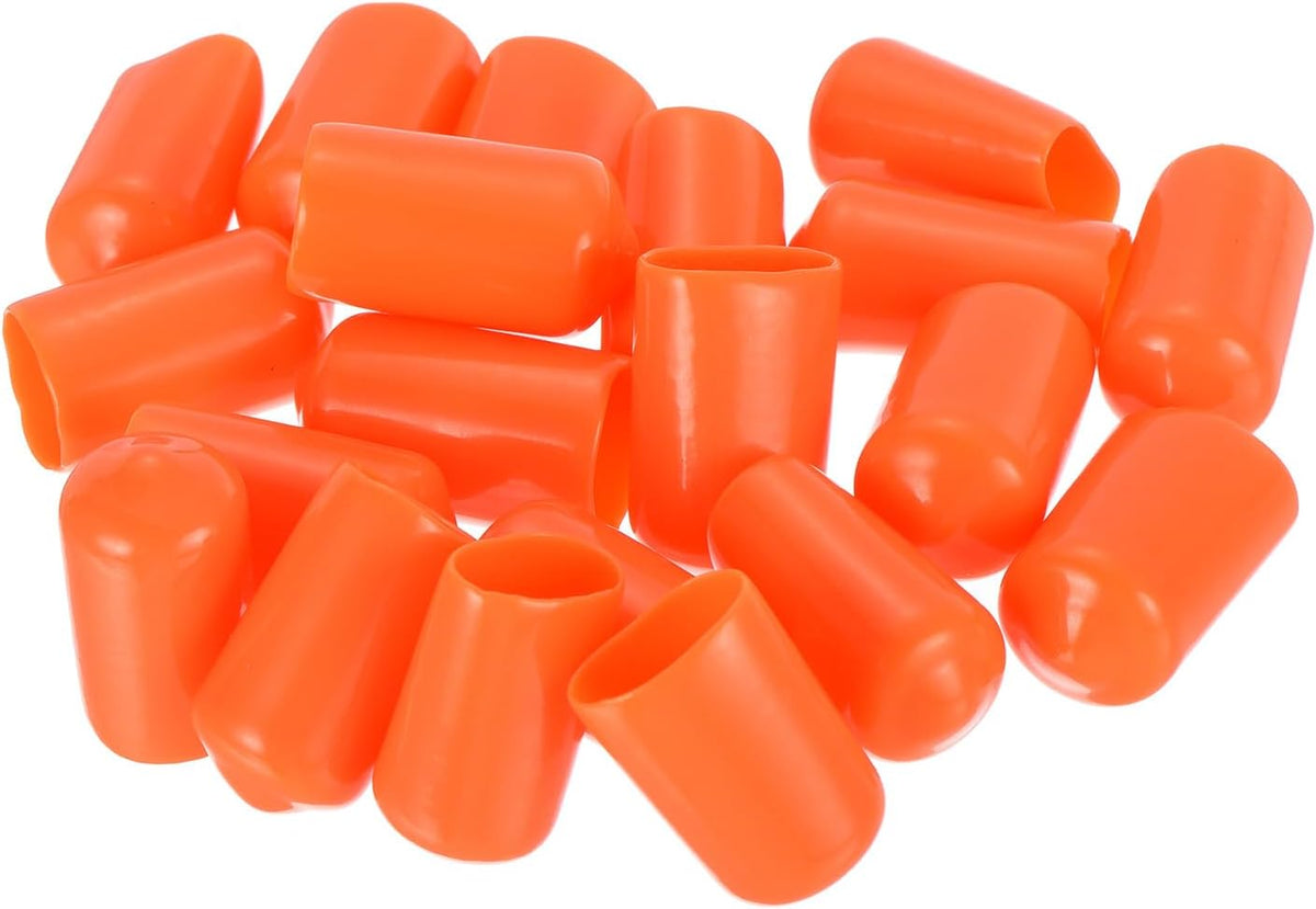 uxcell 20pcs Rubber End Caps 12mm(1/2 inch) ID Vinyl Round Tube Bolt Cap Cover Screw Thread