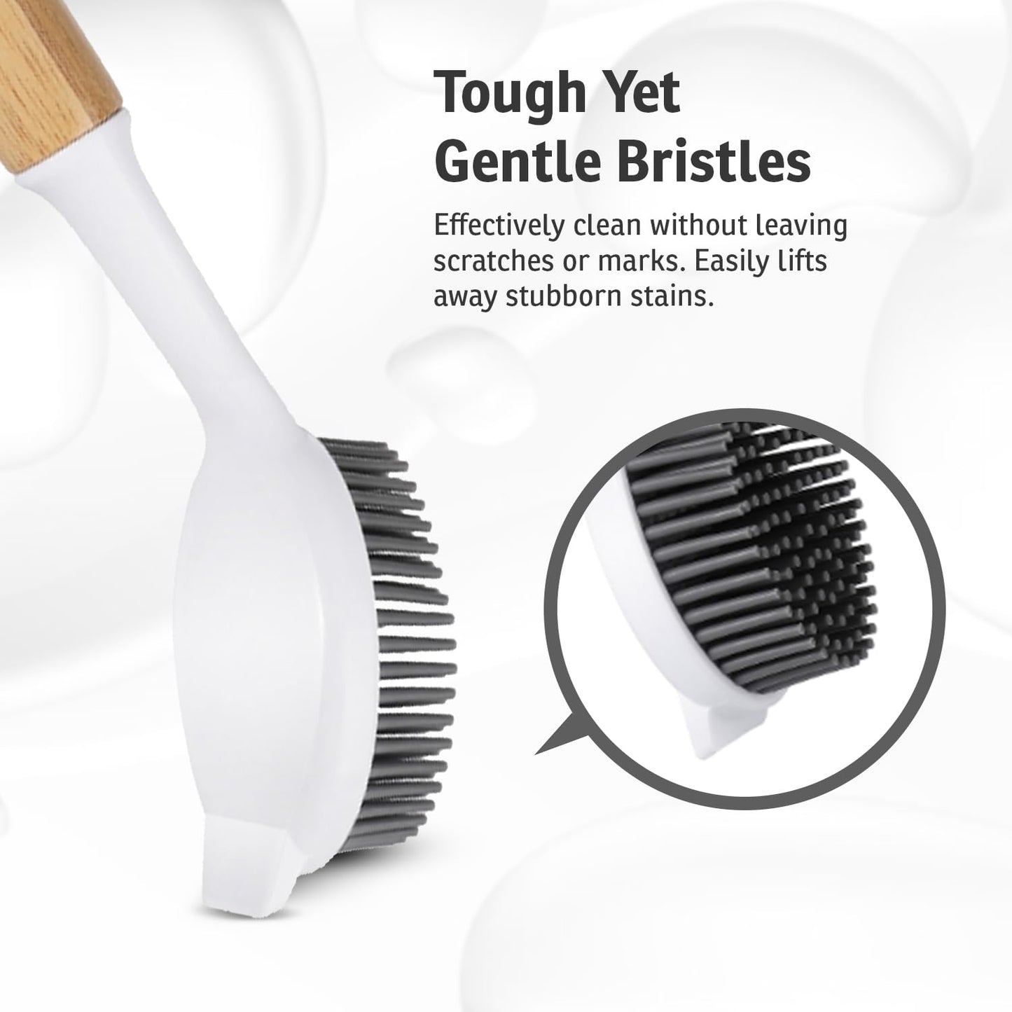 Zylark Bamboo Dish Brush with Handle – view 2