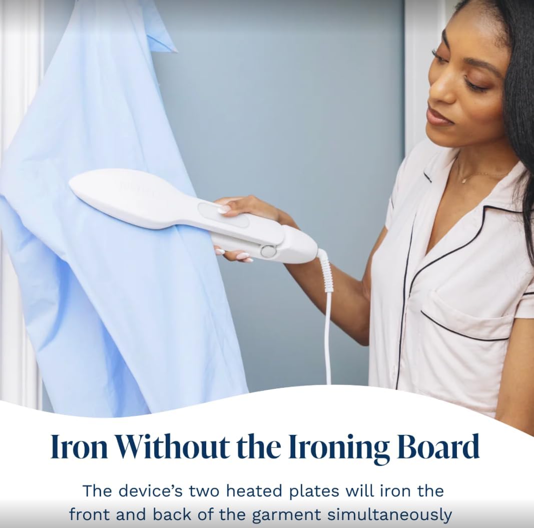 Nori Press Travel Steam Iron - Handheld Iron With Optional Steam Feature - No Ironing Board