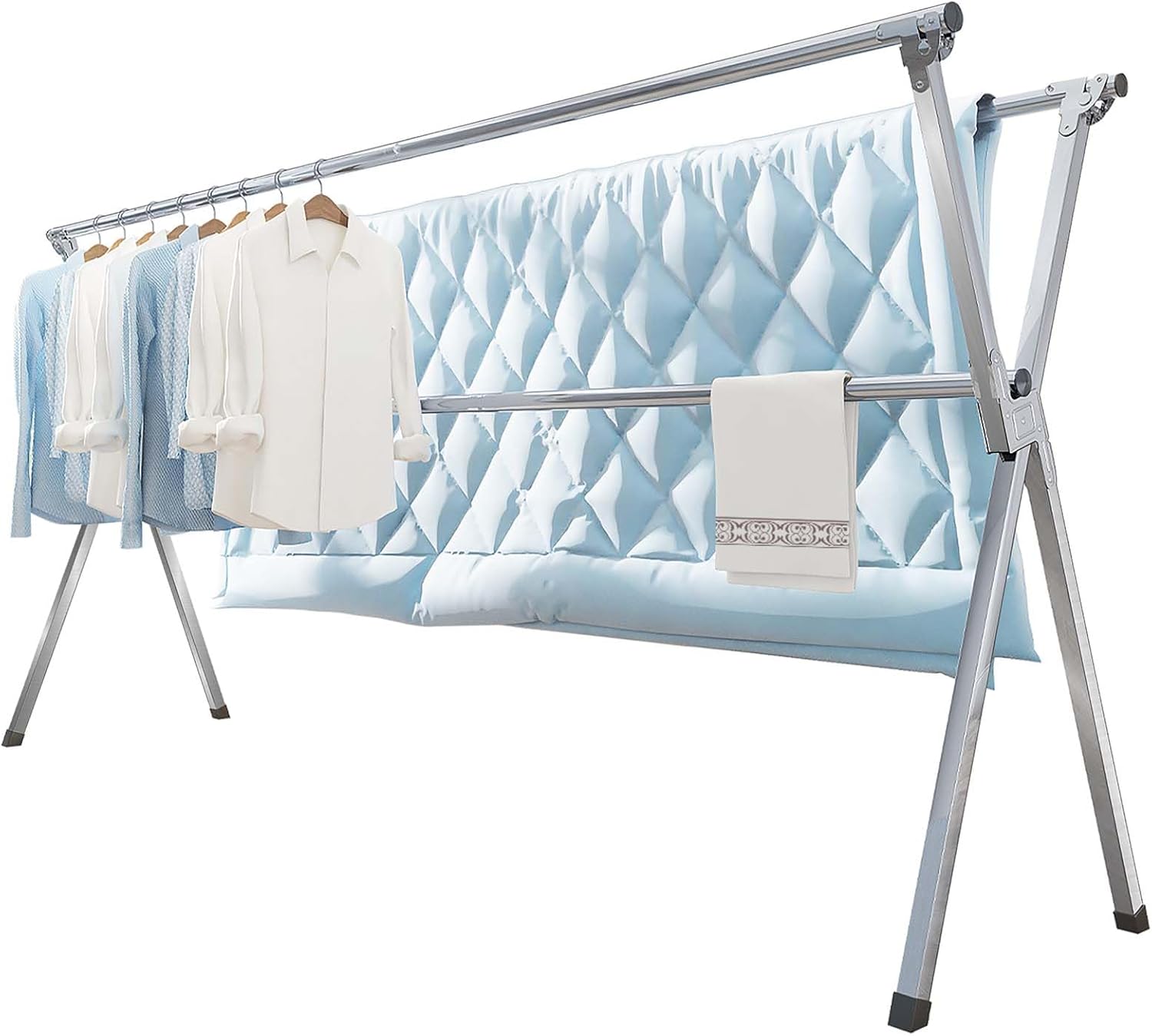Clothes Drying Rack 79 Inches Folding Indoor Outdoor, Drying Rack Clothing Collapsible, Foldable