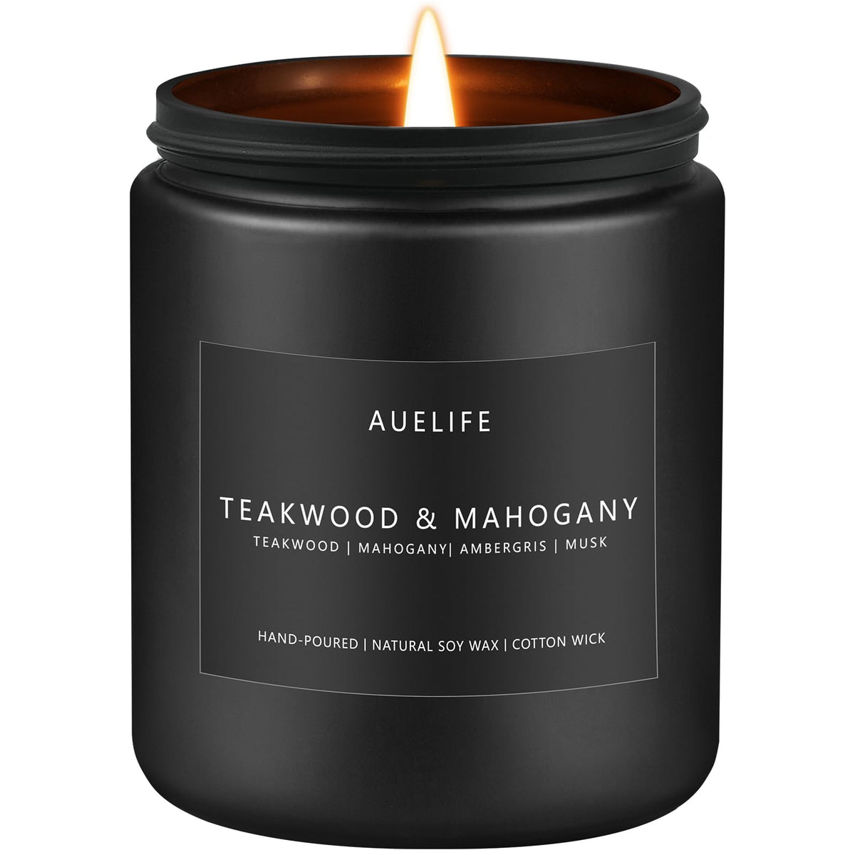 Teakwood & Mahogany Candle | Masculine Candles for Men, Gifts for Men - Soy Candle for Home Scented