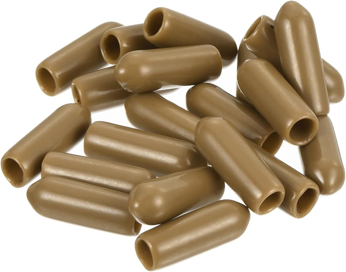 uxcell 20pcs Rubber End Caps 4mm(3/16") ID Vinyl PVC Round Tube Bolt Cap Cover Screw Thread