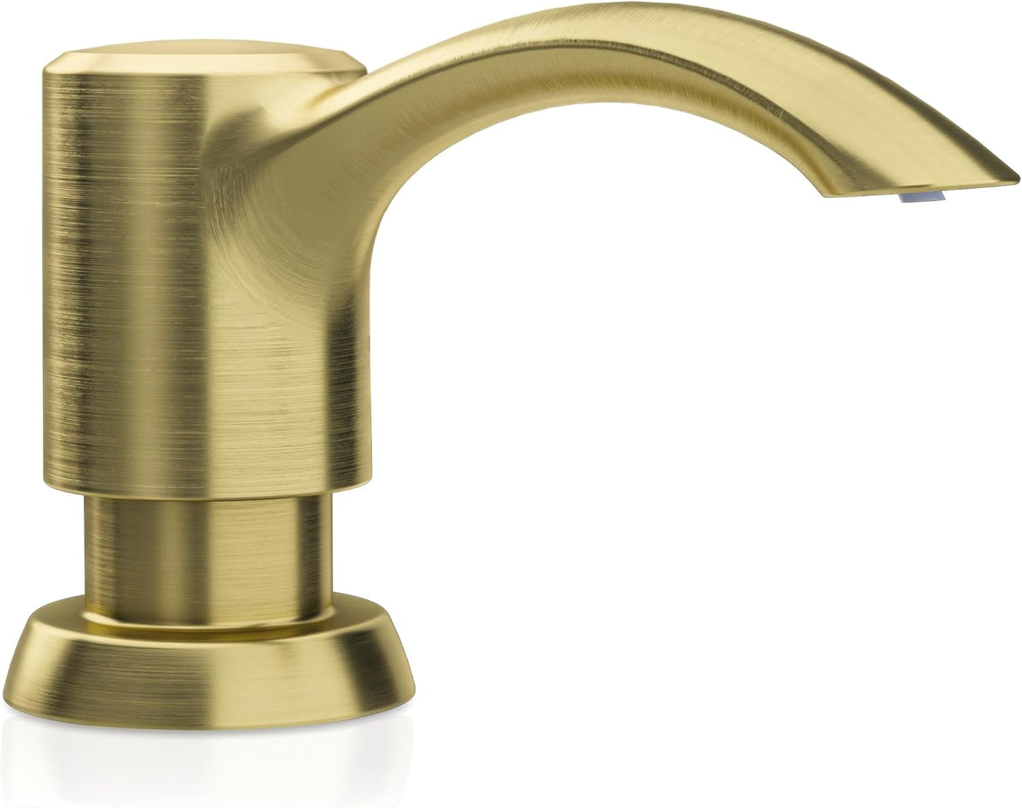 SAMODRA Built in Kitchen Sink Soap Dispenser (Brushed Gold) with 12 oz Large PET Lotion Bottle