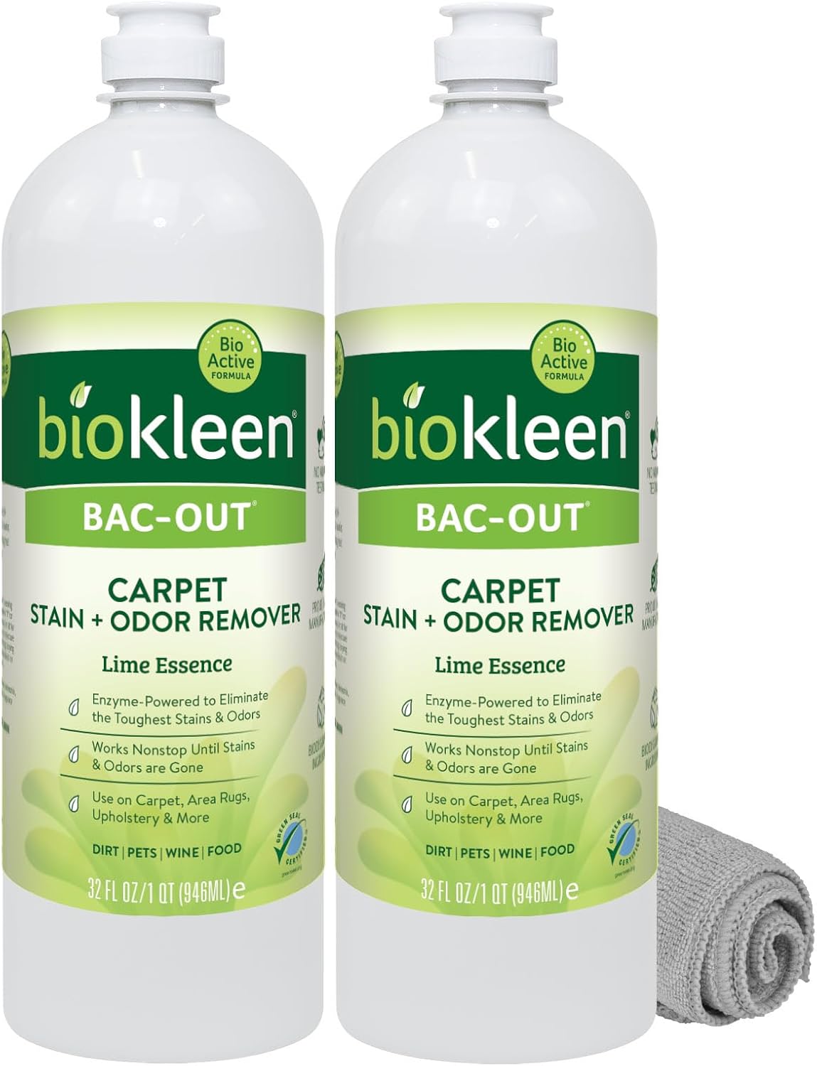 Biokleen Bac-Out Enzymatic Stain & Odor Remover for Carpet - Removes Stains and odors caused by