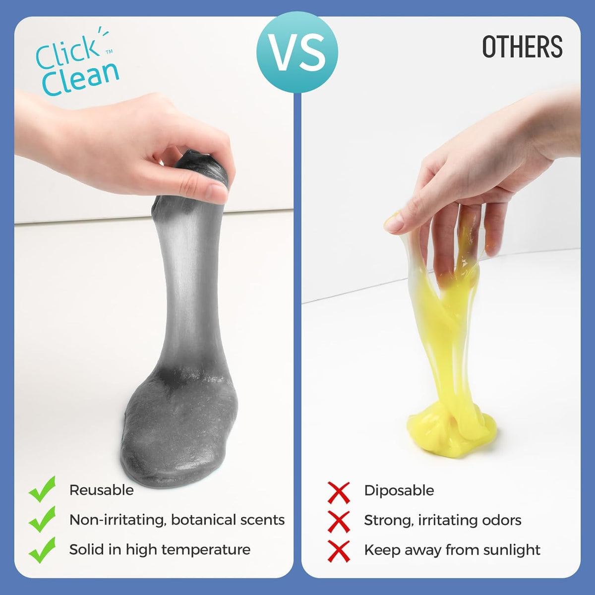 CLICK CLEAN 2Pcs Cleaning Gel for Car, 7oz Car Detailing Tools, Cleaning Putty Gel, Car Interior