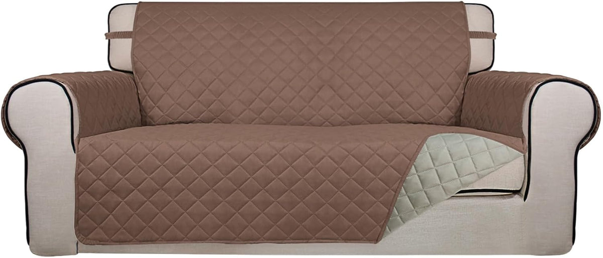 PureFit Reversible Quilted Sofa Cover, Water Resistant Slipcover Furniture Protector, Washable