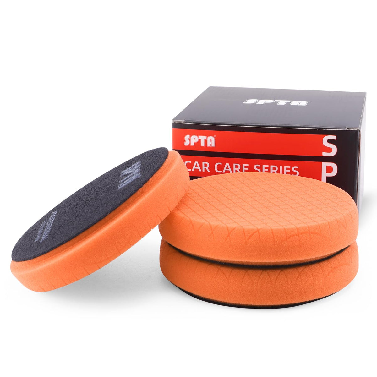 Orange Light Cut Pad, Buffing Polishing Pads, SPTA 3Pcs 6.5 Inch Face for 6 Inch 150mm Backing