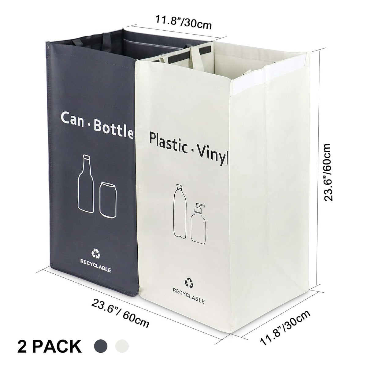 Recycling Bin, Separate Large Recycle Bins for Kitchen - Indoor Home Trash Bin, Recyclable Waste
