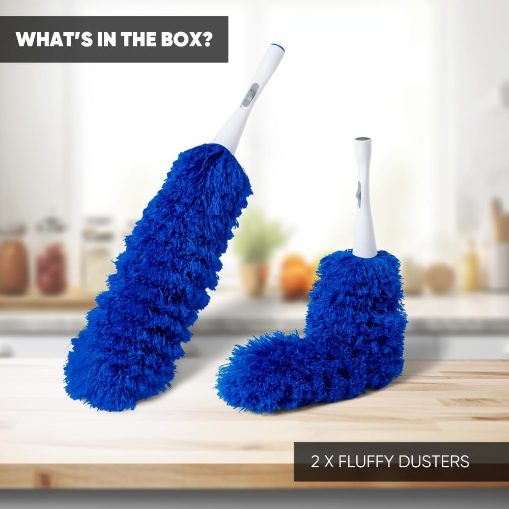 2 Pack of Microfiber Flexible Dusters | from Microfiber Wholesale | Clean Ceiling Fans, Cobwebs