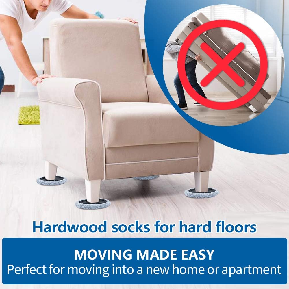 Furniture Sliders,Multi-Surface Furniture Movers Sliders for Carpet and Hardwood Floors,12 Pack 3