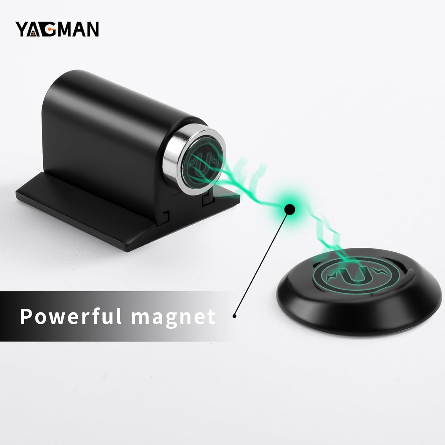 3 Pack Magnetic Door Stoppers Retractable Bottom of Door Holder No Drilling Mount Floor Door Stop
