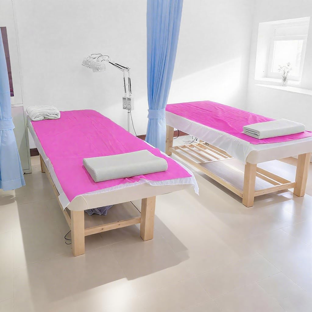 100 PCS Disposable Massage Table Sheets Spa Bed Covers 71"x31" -Non Woven Fabric Waterproof