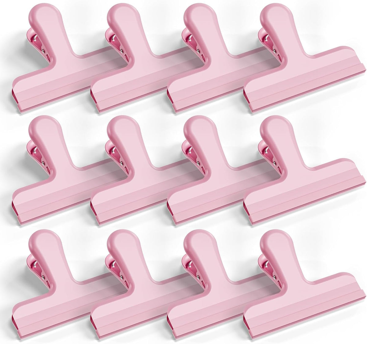 HOUSE AGAIN 12 Pack Stainless Steel Chip Bag Clips Covered with Silicone - NO More Sharp Edges