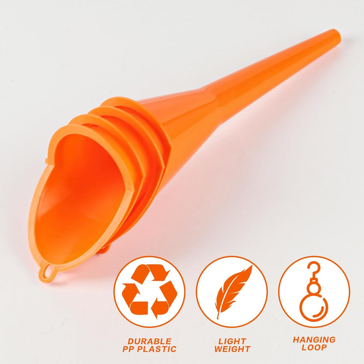 4 Pcs Plastic Long Neck Oil Funnel for Change, Multi-Function Long for Transmission Fluid