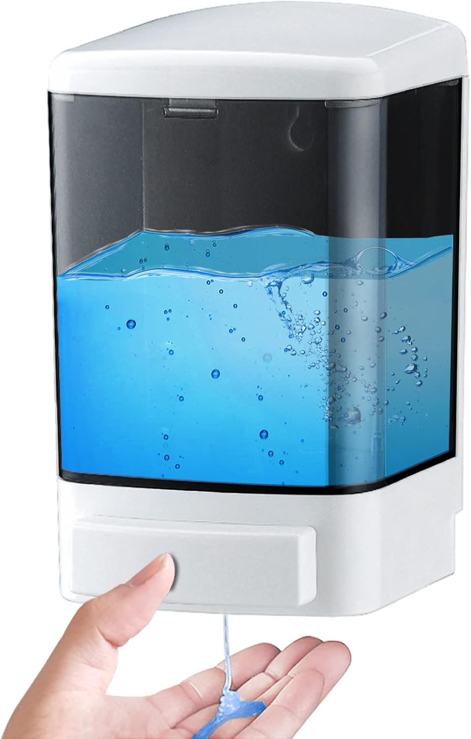 Manual Soap Dispenser 33.8oz / 1000ml Kitchen Bathroom Wall Mounted Commercial Soap Dispenser for