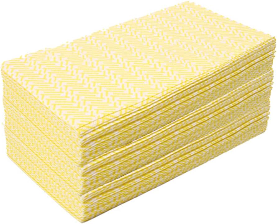 KMAKII 80 Pack Disposable Dish Cloths Heavy Duty Reusable Cleaning Wipes Dish Rags For Kitchen, 14