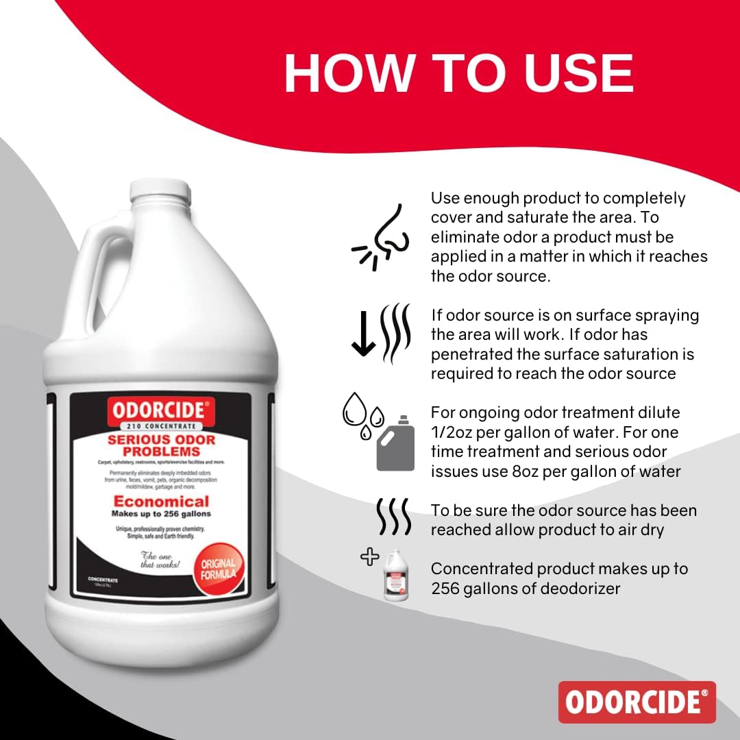 Odorcide Odor Eliminator Concentrate: Odor Eliminator for Strong Odor on Carpets, Hardwood & More