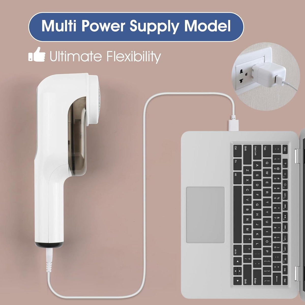 Rechargeable Electric Fabric Shaver Lint Remover with LED Display, Sweater Shaver 2- Speed to