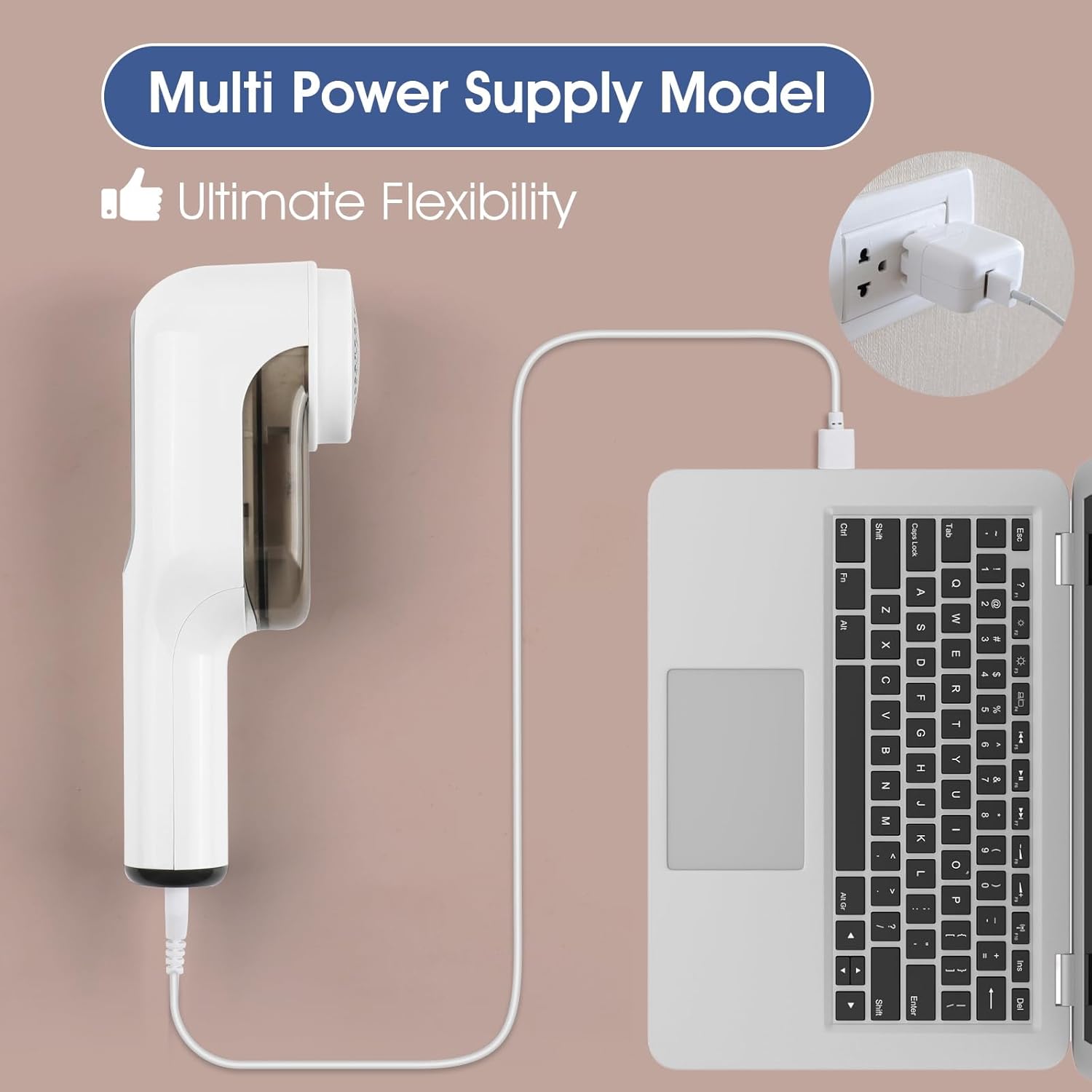 Rechargeable Electric Fabric Shaver Lint Remover with LED Display, Sweater Shaver 2- Speed to