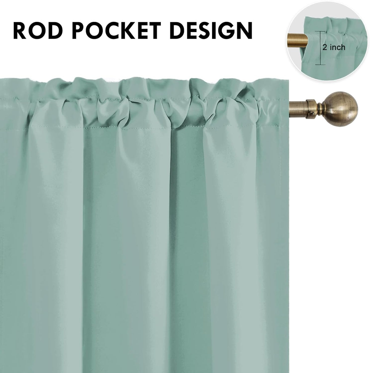 DWCN Blackout Curtains for Living Room Thermal Insulated, Energy Saving & Noise Reducing Bedroom