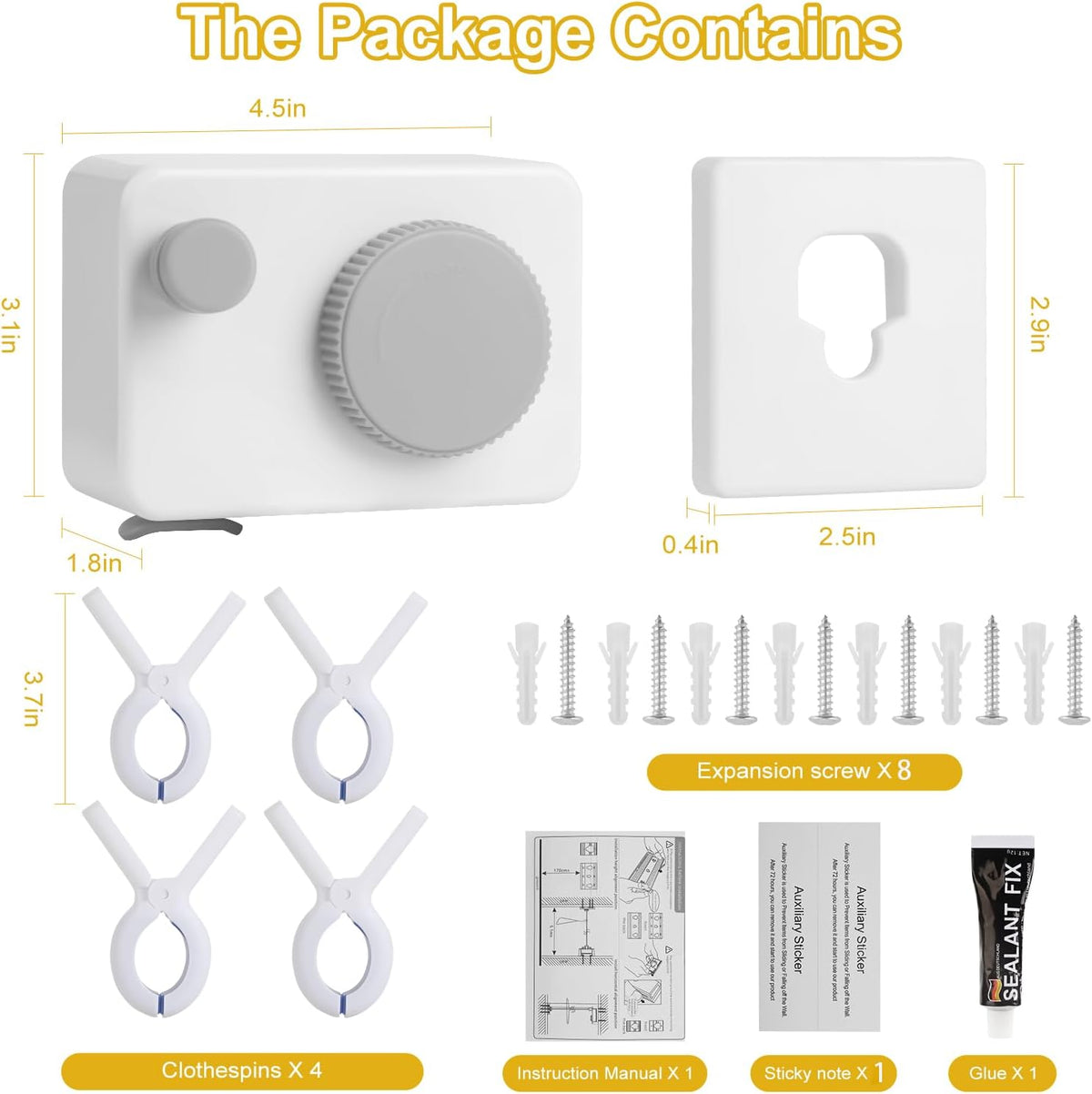 Retractable Clothesline Indoor/Outdoor, Anti-Sag for Drying Clothes Line Retracting Indoor/Outdoor
