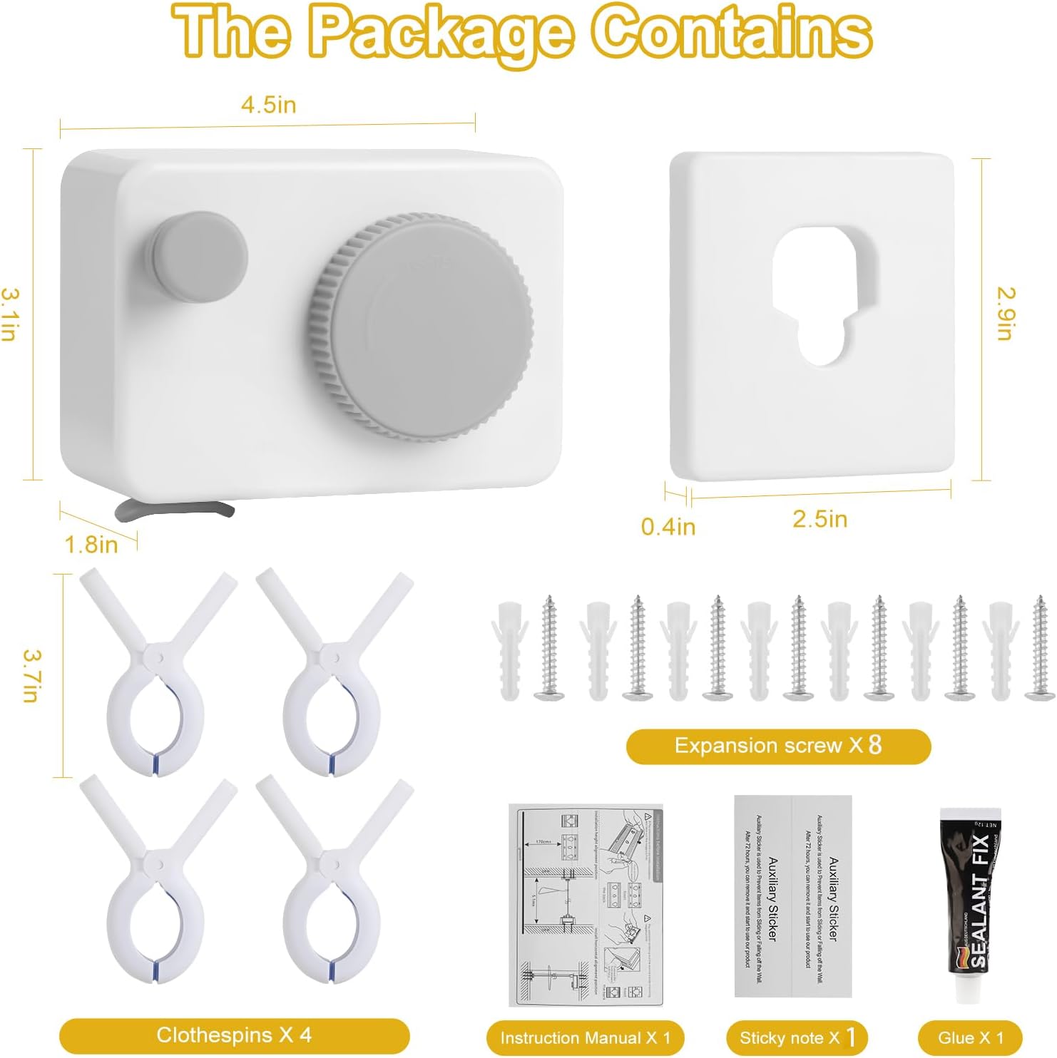 Retractable Clothesline Indoor/Outdoor, Anti-Sag for Drying Clothes Line Retracting Indoor/Outdoor