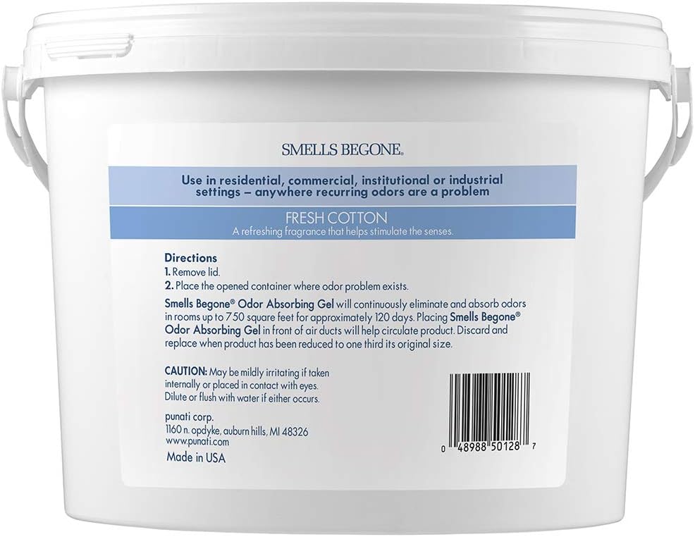 SMELLS BEGONE 1-Gallon Odor Absorber Gel - Air Freshener & Odor Eliminator for Homes, Garages &