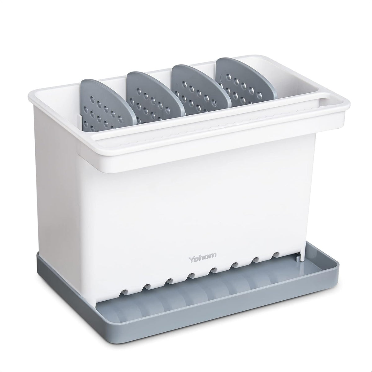 YOHOM Sink Brush Holder for Kitchen Sink Sponge Caddy Countertop Organizer Plastic Dish Scrubber