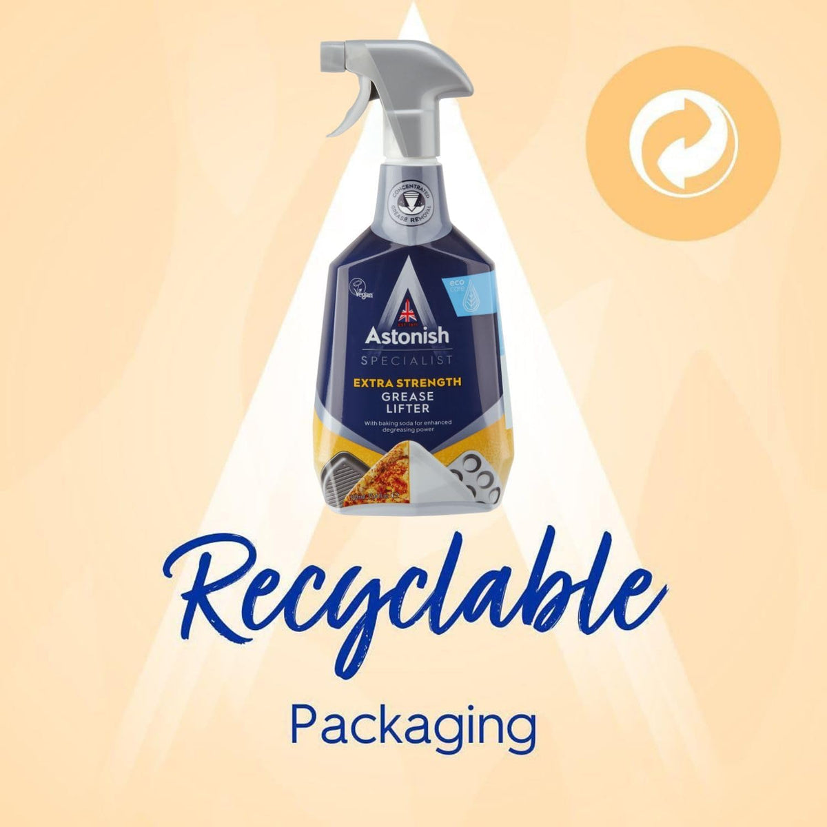 Astonish Specialist Extra Strength Grease Lifter With Baking Soda - No Scrub De-Greaser Formula For